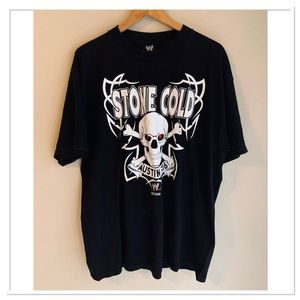 WWE Stone Cold Steve Austin T-Shirt 2007 Y2K 3:16 Wrestling Tee Black Size XL